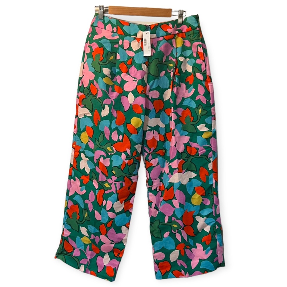 NWT J.Crew Confetti Floral Pants, Size 8